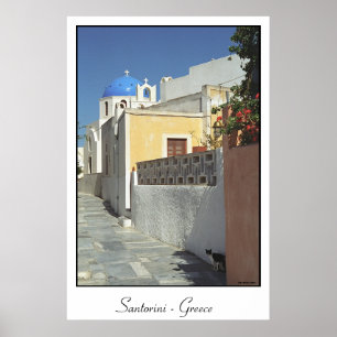 Santorini Miezekatze Poster