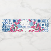 Santorini Musical Bougainvillea Babydusche Wasserflaschenetikett (Einzelnes Label)