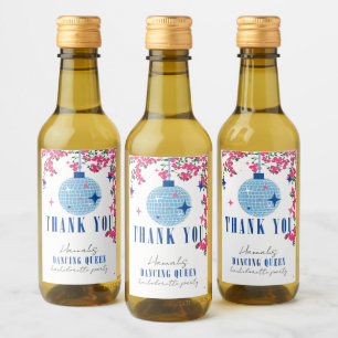 Santorini Musical Bougainvillea Bachelorette Weinetikett