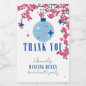 Santorini Musical Bougainvillea Bachelorette Weinetikett (Einzelnes Label)