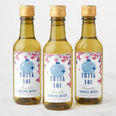 Santorini Musical Bougainvillea Brautparty Weinetikett (Flaschen)