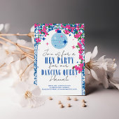 Santorini Musical Bougainvillea Hen Party Einladung