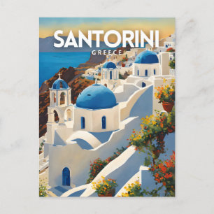 Santorini Nostalgic Postkarte