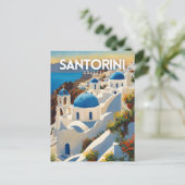 Santorini Nostalgic Postkarte (Stehend Vorderseite)