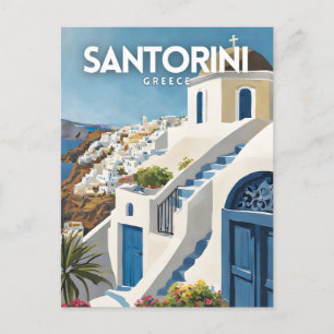 Santorini Nostalgic Postkarte