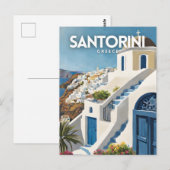Santorini Nostalgic Postkarte (Vorne/Hinten)