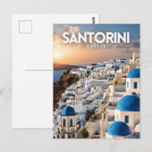 Santorini Nostalgic Retro Art Collection Postkarte (Vorne/Hinten)