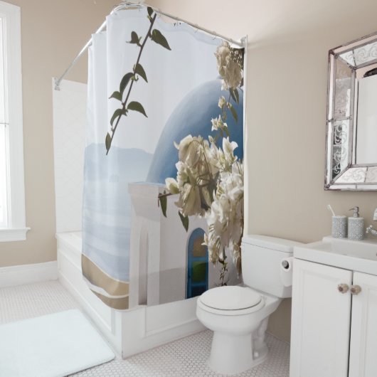 Santorini Oia #3 Duschvorhang (Beispiel)