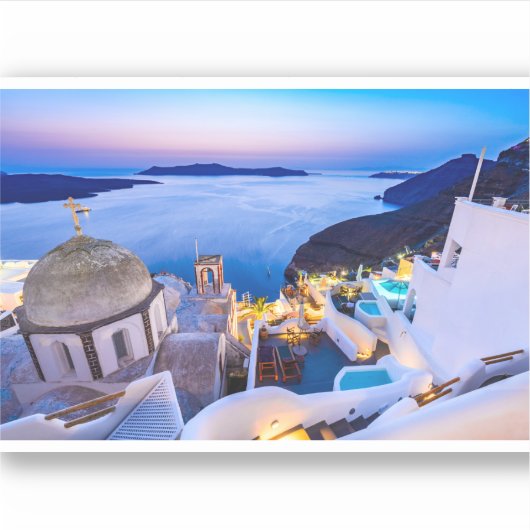 Santorini Oia Griechenland Aufkleber (Vorderseite)