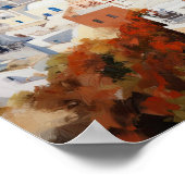 Santorini Oia Griechenland Malerei Art Print Poste Poster (Ecke)