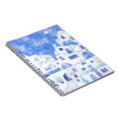 Santorini Oia Griechische Insel Wasserfarbe Person Notizblock (Rechte Seite)