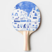 Santorini Oia Griechische Insel Wasserfarbenwelt Tischtennis Schläger (Vorderseite)