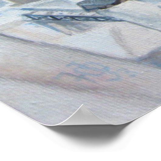 Santorini Oia Ölgemälde Poster (Ecke)