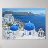 Santorini Oia Ölgemälde Poster (Vorne)