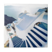 Santorini Oia Schritte, Griechenland Fliese (Vorderseite)