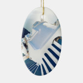 Santorini Oia Schritte, Griechenland Keramikornament (Rechts)