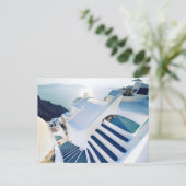 Santorini Oia Steps, Griechenland Postkarte (Stehend Vorderseite)