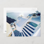 Santorini Oia Steps, Griechenland Postkarte (Vorne/Hinten)
