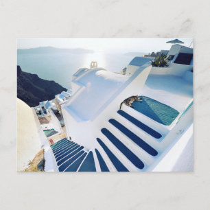 Santorini Oia Steps, Griechenland Postkarte