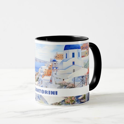 Santorini Oia Tasse (VorderseiteRechts)