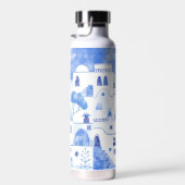 Santorini Oia Watercolor Trinkflasche (Rechts)