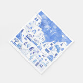 Santorini Oia Wedding Monogram Initial Serviette (Ecke)