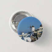 Santorini Oia Windmill Abzeichen / Button (Vorne & Hinten)