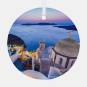 Santorini Ornament Aus Glas (Rückseite)