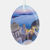 Santorini Ornament Aus Glas (Vorderseite links)