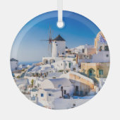 Santorini Ornament Aus Glas (Vorderseite)