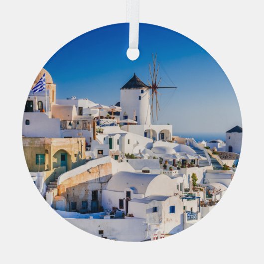 Santorini Ornament Aus Glas (Rückseite)