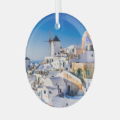 Santorini Ornament Aus Glas (Vorderseite links)
