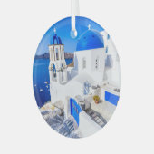 Santorini Ornament Aus Glas (Vorderseite links)