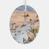 Santorini Ornament Aus Glas (Vorderseite Rechts)