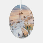 Santorini Ornament Aus Glas (Vorderseite links)