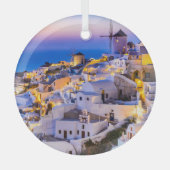 Santorini Ornament Aus Glas (Vorderseite)