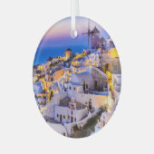 Santorini Ornament Aus Glas (Vorderseite links)
