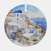 Santorini Ornament Aus Glas (Rückseite)