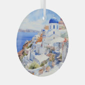 Santorini Ornament Aus Glas (Vorderseite Rechts)