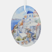 Santorini Ornament Aus Glas (Vorderseite links)