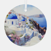 Santorini Ornament Aus Glas (Rückseite)