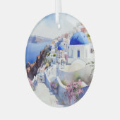 Santorini Ornament Aus Glas (Vorderseite links)