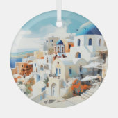 Santorini Ornament Aus Glas (Vorderseite)