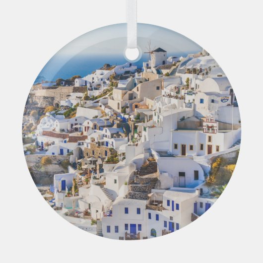 Santorini Ornament Aus Glas (Vorderseite)
