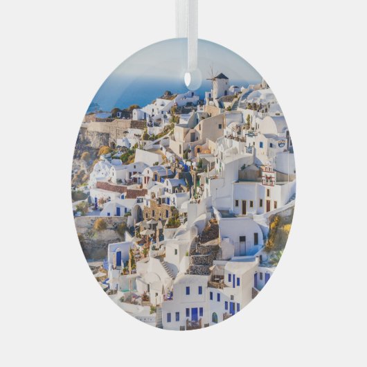 Santorini Ornament Aus Glas (Vorderseite Rechts)