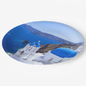 Santorini Pappteller (Schrägansicht)