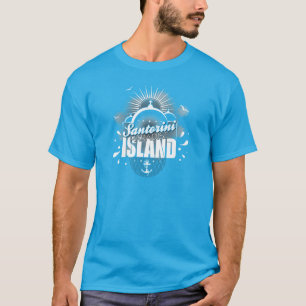 Santorini Paradies-Inselentwurf T-Shirt