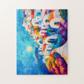 Santorini Pathway to the Sea Puzzle (Vertikal)