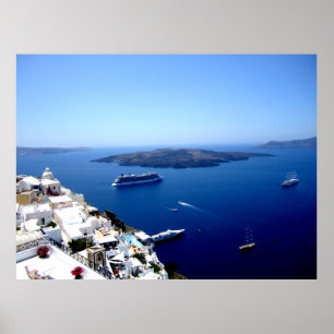 Santorini-Patio Poster