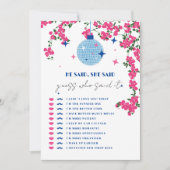 Santorini Pink bridal Er sagte, sie sagte Game Car Einladung (Vorderseite)